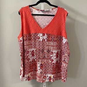 Jason Maxwell Orange Print Tank